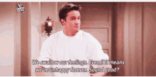 Chandler Bing Feelings GIF - Chandler Bing Feelings Glass Case Of Emotion GIFs