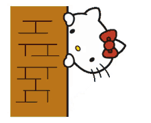 Hello Kitty Hide GIF - Hello Kitty Hide Mouse GIFs