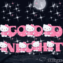 Goodnight Hello Kitty GIF - Goodnight Hello Kitty Sparkle GIFs