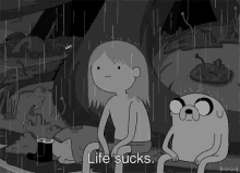 Adventure Time Life Sucks GIF - Adventure Time Life Sucks Rain GIFs
