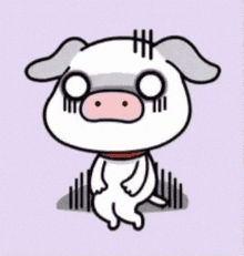 Bubble Cow Emoji GIF