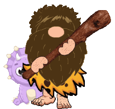 Gnome Caveman Sticker - Gnome Caveman Dinosaur Stickers