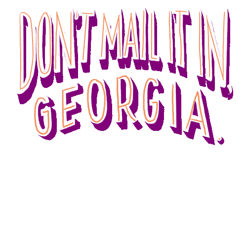 Dont Mail It In Georgia Official Ballot Box Sticker - Dont Mail It In Georgia Official Ballot Box Ballot Stickers