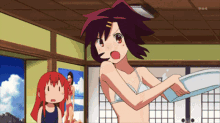 joshiraku swimsuit water anime