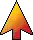 a pixel art arrow pointing up on a white background