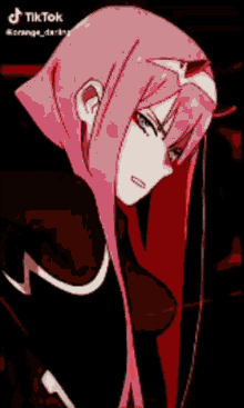 a lightning bolt in a pink sky with tik tok written on the bottom