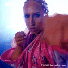 shadowboxing kandi krush wow women of wrestling punching one two punch