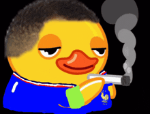 Duck Smoking GIF - Duck Smoking Mbappe GIFs