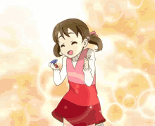 nanako anime happy dancing cheerful