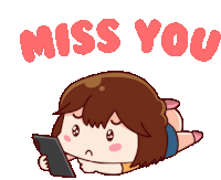 Miss You Phone Sticker - Miss You Phone Waiting Stickers