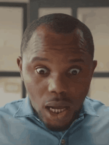 a man making a surprised face with his mouth open