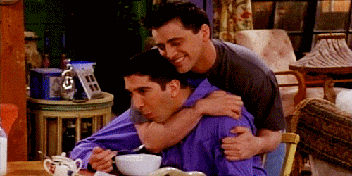 Joey-and-chandler-hugging GIFs - Get the best GIF on GIPHY