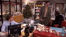 Merry Gifmas GIF - The Office Dwight Shrutte Rainn Wilson GIFs