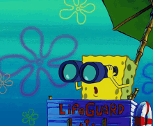 Spongebob Squarepants Binoculars GIF - Spongebob Squarepants Binoculars Lifeguard GIFs