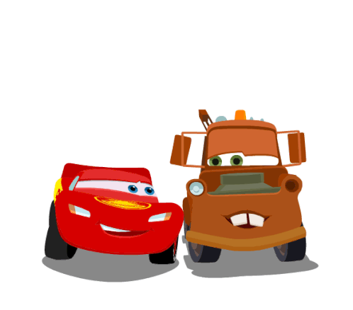 Nudge Lightning Mcqueen Sticker - Nudge Lightning Mcqueen Tow Mater -  Discover & Share GIFs