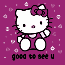 Hello Kitty Good To See You GIF - Hello Kitty Good To See You Pink GIFs