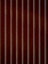 a red and white striped background with a music hub logo on it