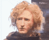 a close up of a man 's face with the word pollo.ai visible