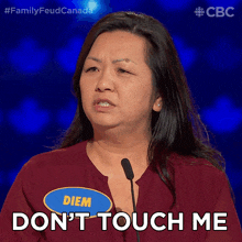 Don'T Touch Me Family Feud Canada GIF - Don'T Touch Me Family Feud Canada Stay Away From Me GIFs