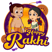 Happy Rakhi Shivani GIF - Happy Rakhi Shivani Chhota Bheem GIFs