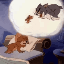 Tom And Jerry Dreaming GIF