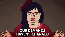 Our Demands Havent Changed Casey Mcgarry GIF - Our Demands Havent Changed Casey Mcgarry Lana Condor GIFs