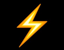 a cartoon drawing of a lightning bolt with a cloud behind it