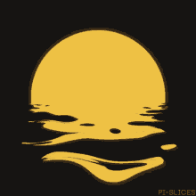 a drawing of a sunset with the words pi-slices below it