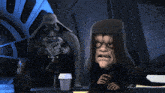 darth vader and emperor palpatine in a star wars scene