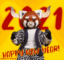 Komoru Panda Happy New Year2021 GIF - Komoru Panda Happy New Year2021 2021 GIFs