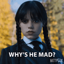 Whys He Mad Wednesday Addams GIF - Whys He Mad Wednesday Addams Jenna Ortega GIFs