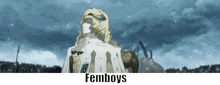 a poster for femboys with a picture of a man