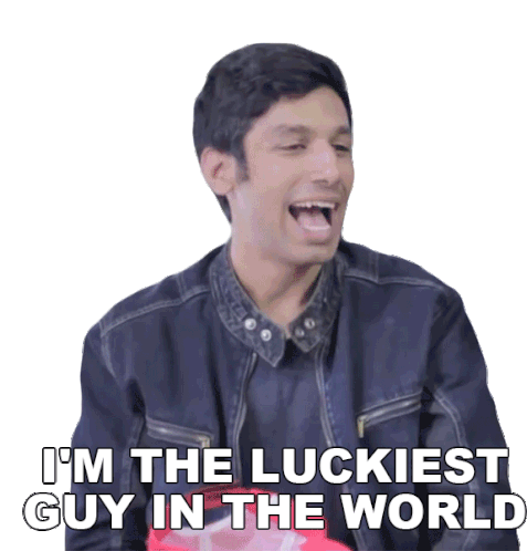 Im The Luckiest Guy In The World Kanan Gill Sticker - Im The Luckiest Guy In The World Kanan Gill Im So Lucky Stickers