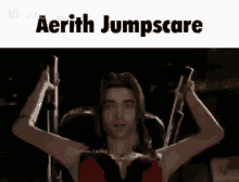 Aerith Gainsborough Aerith Jumpscare GIF - Aerith Gainsborough Aerith Jumpscare Chair GIFs