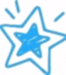 transparent star blue