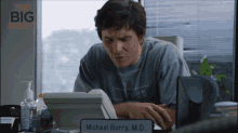 frustrated michael burry christian bale the big short annoyed