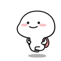 a cartoon character with a backpack and a smile on his face is standing on a white background .