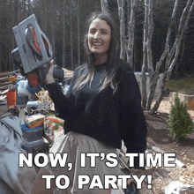 Now It'S Time To Party Jazmyn Canning GIF - Now It'S Time To Party Jazmyn Canning Vanwives GIFs