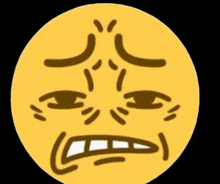 a yellow circle with a face drawn in it