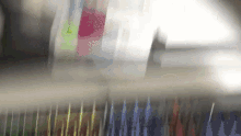 a blurred image of a bunch of colored lines