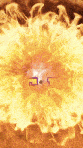 a picture of a person surrounded by flames with the letter j on the bottom