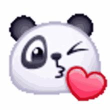 panda kiss