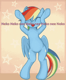 Rainbow Dash Neko Neko Nee GIF - Rainbow Dash Neko Neko Nee My Little Pony GIFs
