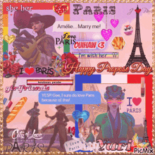 a collage of pictures with the words happy propose day on it