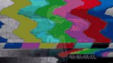 a cartoon character is standing in front of a colorful background that says ' a ' on it