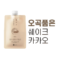 a bottle with a white cap is next to a bag of food in korean