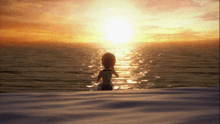 Kairi Making A Star Shell On The Beach Kingdom Hearts 1 GIF