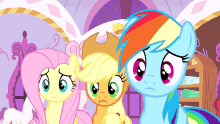 Applejack Fluttershy GIF - Applejack Fluttershy Rainbow Dash GIFs