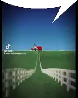 a pixelated image of a farm with a speech bubble that says tik tok