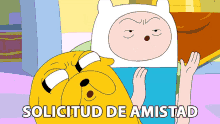solicitud de amistad finn the human jake the dog adventure time friend request